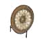 16" Gold Polystone Traditional Decorative Plate with Stand